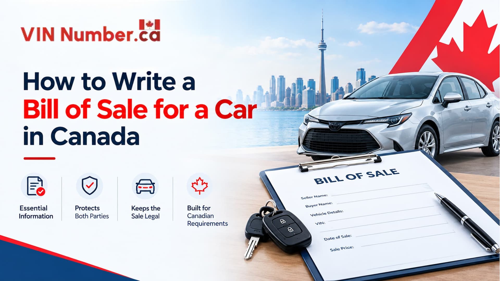 How to Write a Bill of Sale for a Car in Canada?