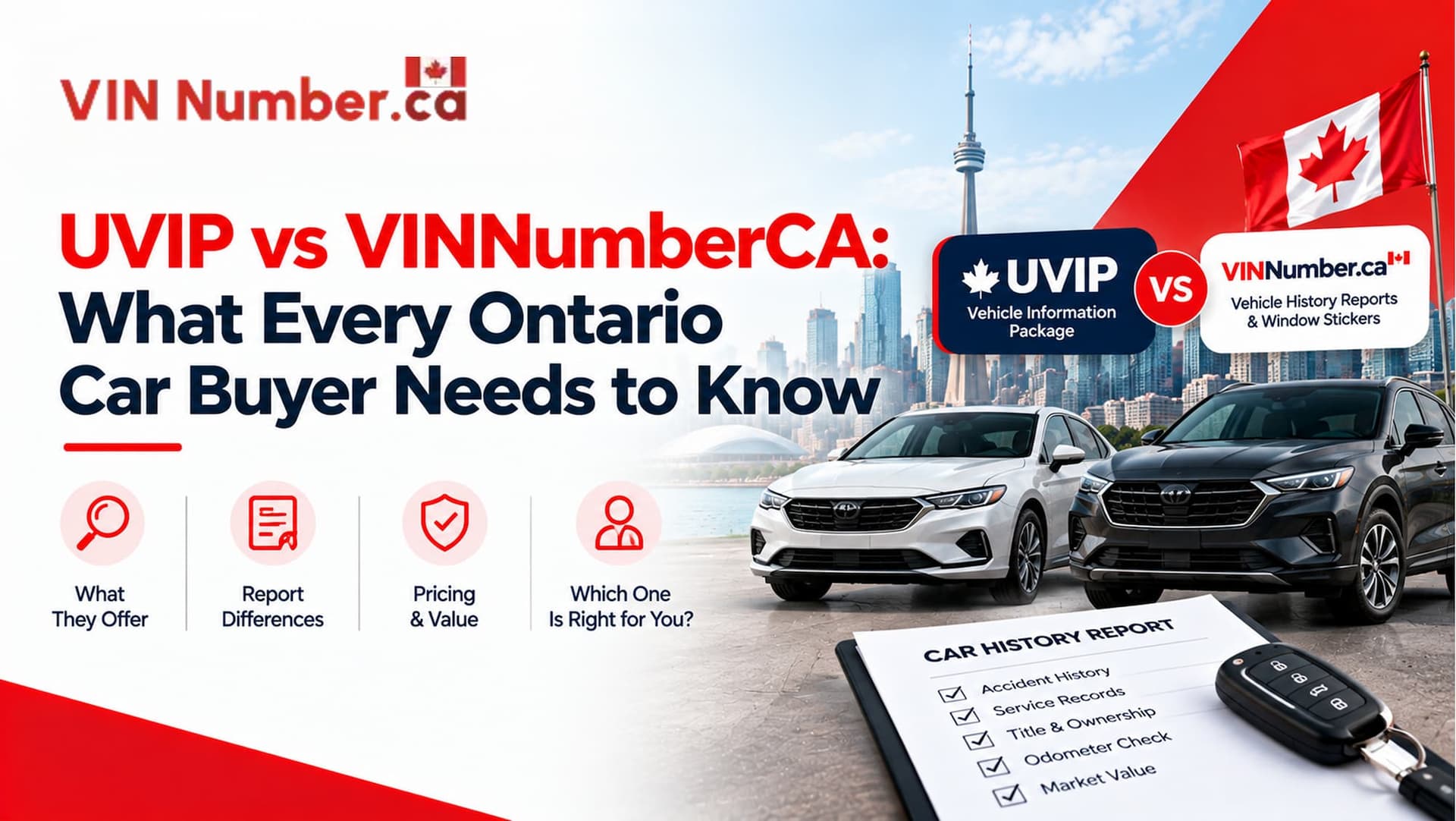 UVIP vs VINNumberCA : Ce que tout acheteur de voiture en Ontario doit savoir