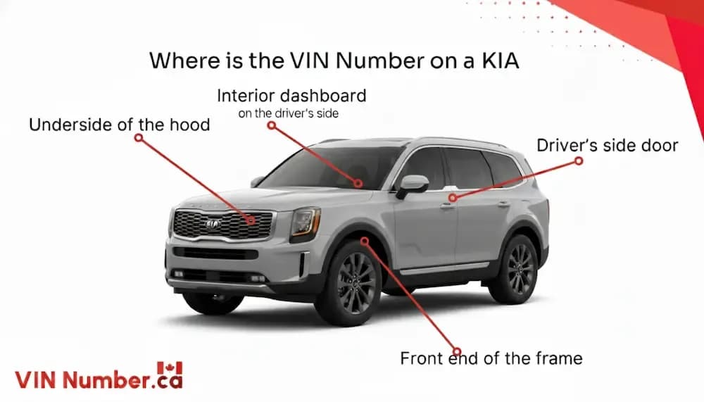 Where is the VIN Number on a KIA