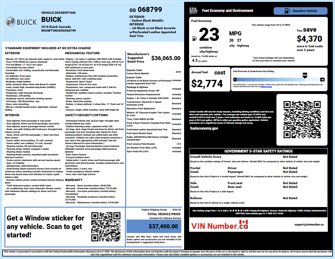 Vehicle history report preview